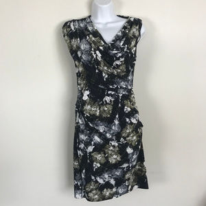 Suzi Chin for Maggy Boutique Gray Floral Dress